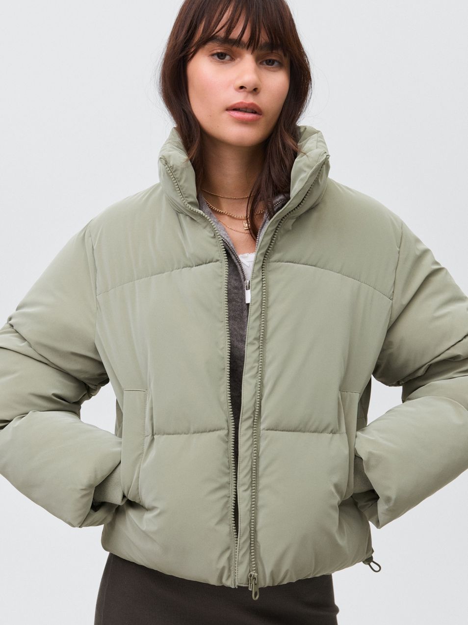 MANGO TEEN Prechodná bunda 'Anorak'  pastelovo zelená