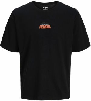 JJ Rebel Tričko 'JREBJIM'  oranžová / čierna / biela