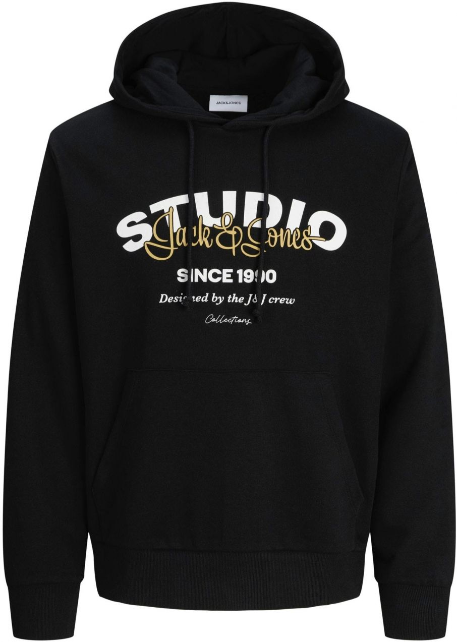 JACK & JONES Mikina 'JJYuki'  žltá / čierna / biela