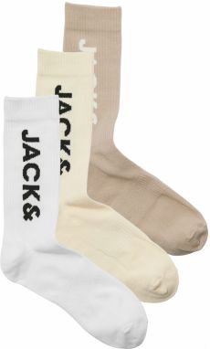 JACK & JONES Ponožky 'JACHARLEY'  tmavošedá / svetlosivá / čierna / biela