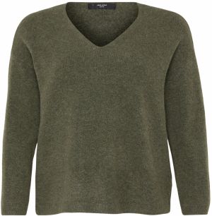 Vero Moda Curve Sveter 'VMCBESTI'  tmavozelená