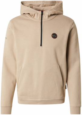 NAPAPIJRI Mikina 'B-BADGE'  béžová / čierna