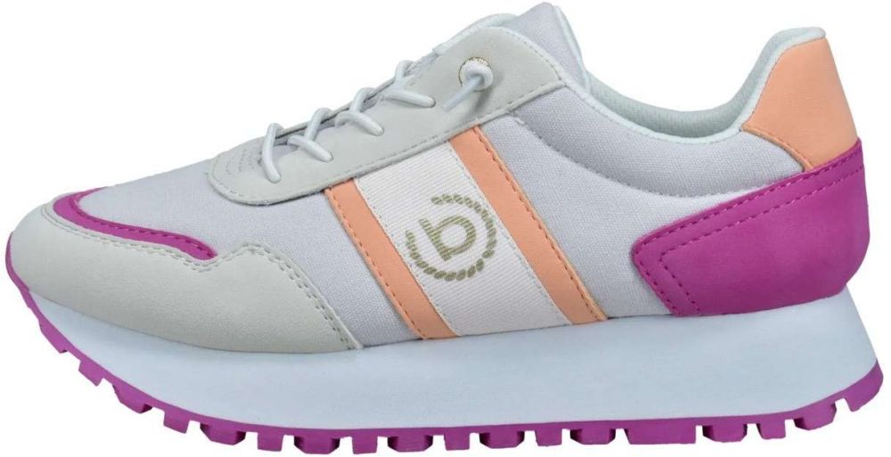 bugatti Nízke tenisky  sivá / fialová / oranžová / biela