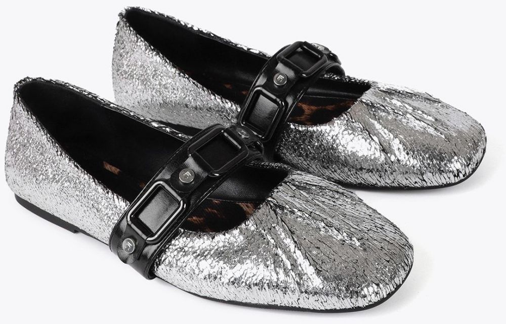 Lola Casademunt Baleríny  čierna / strieborná