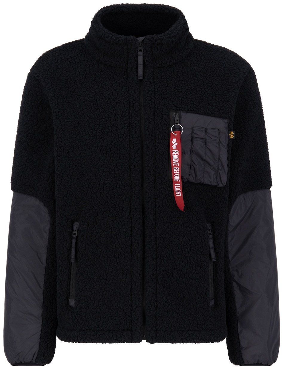 ALPHA INDUSTRIES Prechodná bunda 'Sherpa Zip'  čierna