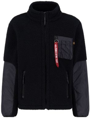 ALPHA INDUSTRIES Prechodná bunda 'Sherpa Zip'  čierna