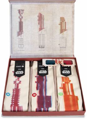 Stance Ponožky 'SABER CREW BOX SET'  béžová / farba lesného ovocia / tmavooranžová / karmínovo červená