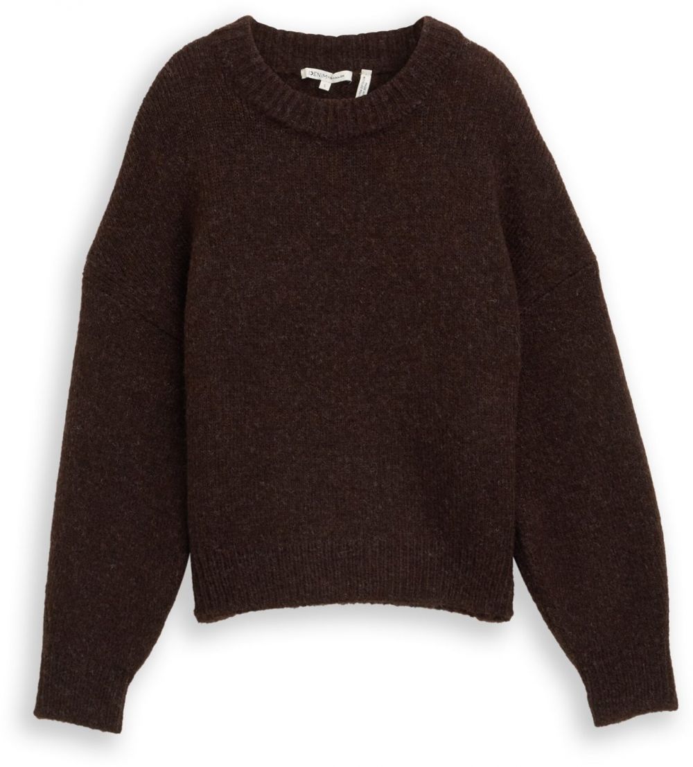 TOM TAILOR DENIM Sveter  čokoládová