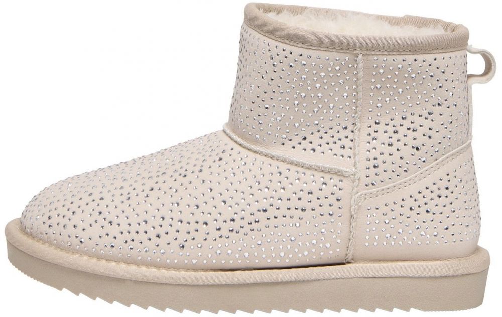 ONLY Nízke čižmy 'ONLFEODORA'  béžová / strieborná