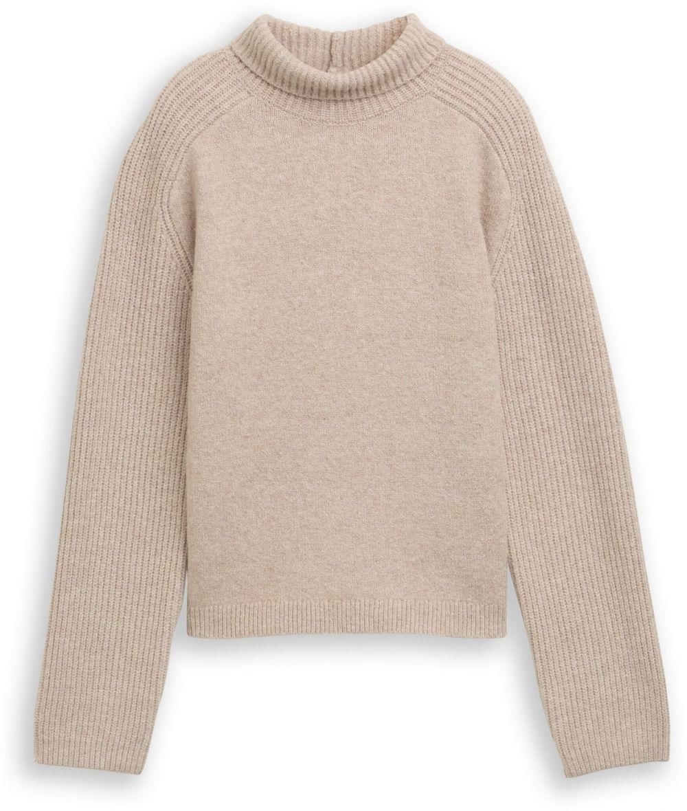 TOM TAILOR DENIM Sveter  farba ťavej srsti