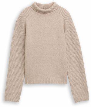 TOM TAILOR DENIM Sveter  farba ťavej srsti