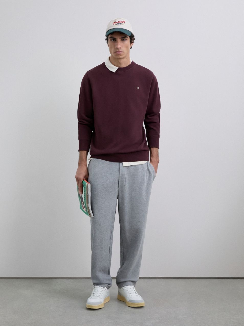 Scalpers Mikina ' '  červená / burgundská