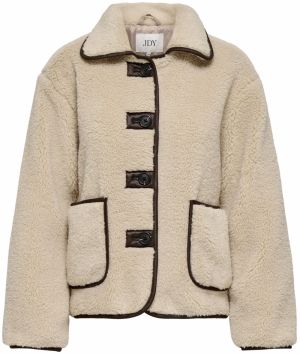 JDY Prechodná bunda 'JDYNoella'  tmavohnedá / sivobéžová