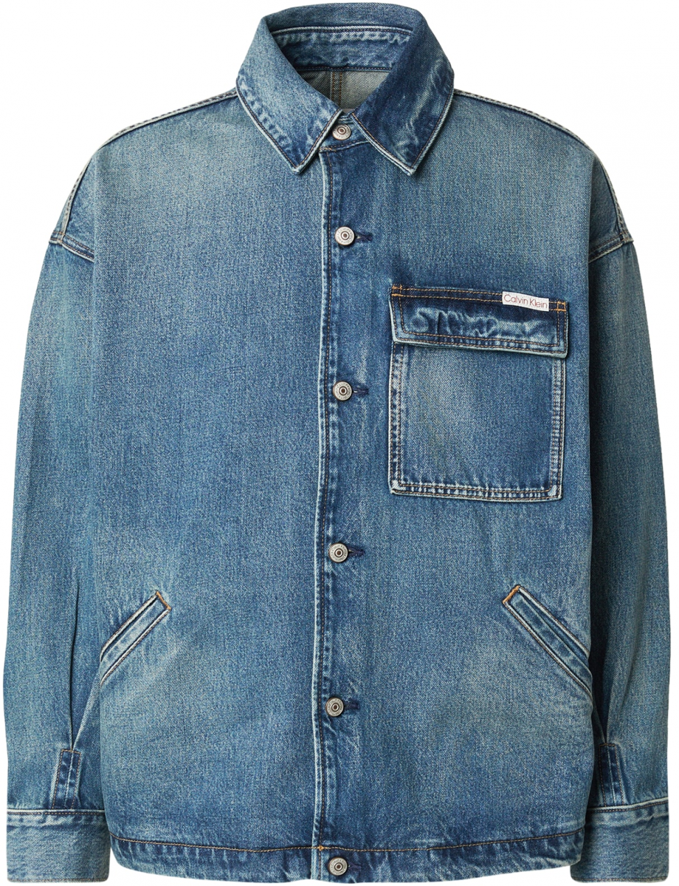 Calvin Klein Jeans Prechodná bunda 'GOLD COAST SUNSET'  modrá denim