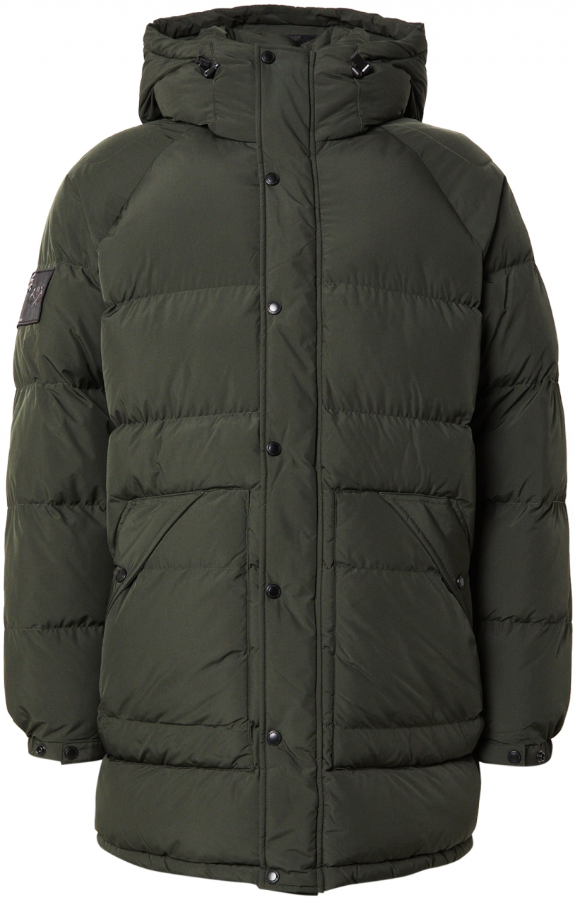 Superdry Zimná bunda  tmavozelená