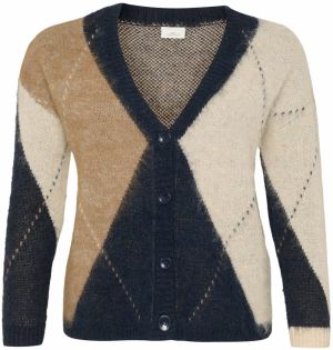 ONLY Carmakoma Kardigán 'CARNOEME'  béžová / nebielená / tmavomodrá