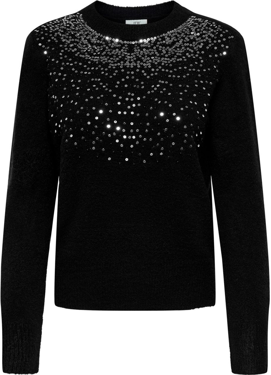 JDY Sveter 'JDYAMINA'  čierna / strieborná