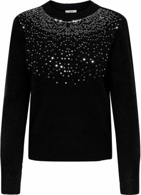 JDY Sveter 'JDYAMINA'  čierna / strieborná