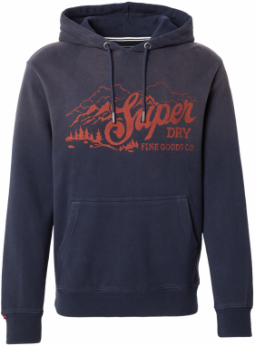 Superdry Mikina  námornícka modrá / červená
