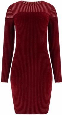 GUESS Pletené šaty 'ROWENA'  tmavočervená