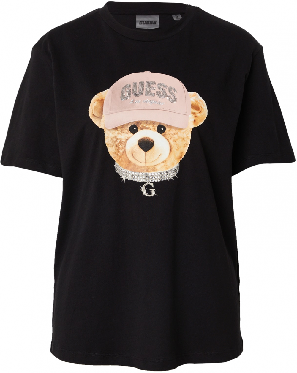 GUESS Tričko 'TEDDY BEAR HAT'  béžová / sivá / staroružová / čierna