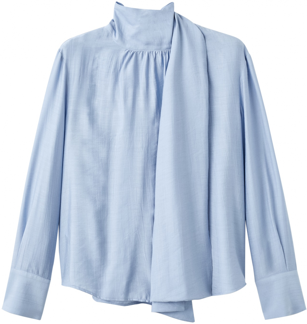 MANGO Blúzka 'STUT'  pastelovo modrá