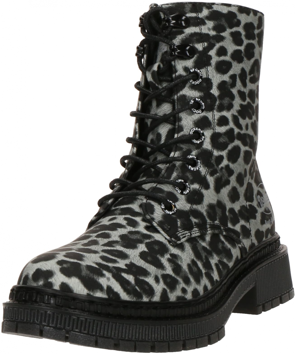 Dockers by Gerli Šnurovacie čižmy  sivá / svetlosivá / čierna