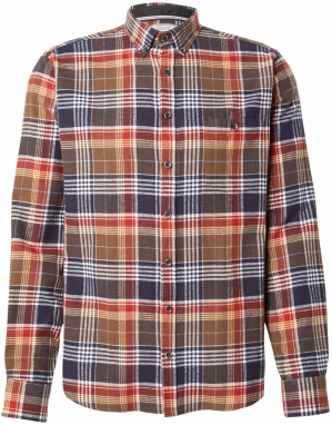 Jack's Košeľa  námornícka modrá / hnedá / brusnicová / biela