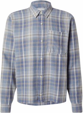 HOLLISTER Košeľa  modrosivá / tmavošedá / biela