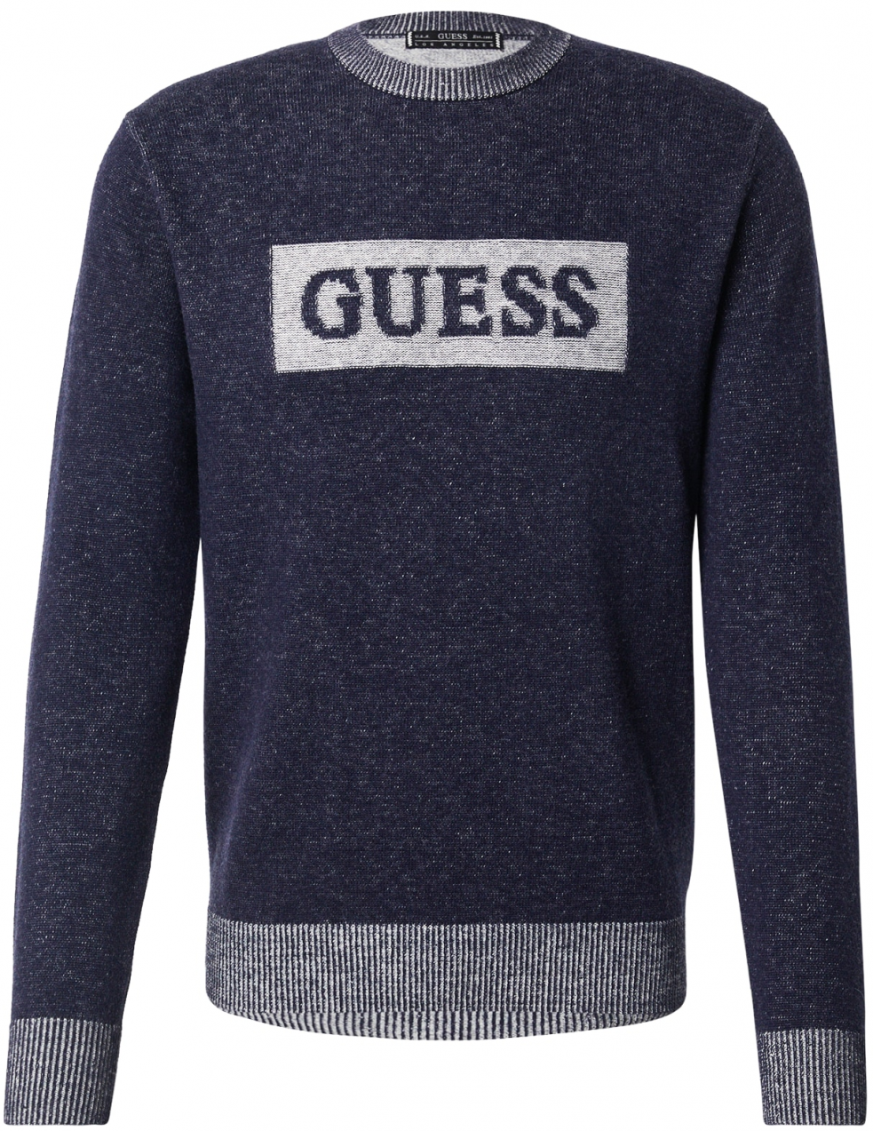 GUESS Sveter 'JACK'  modrá melírovaná / biela