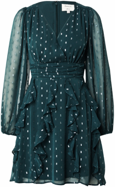 Maya Deluxe Šaty  tmavozelená / strieborná