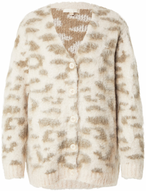 GUESS Kardigán  béžová / svetlobéžová / tmavobéžová