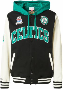 Mitchell & Ness Prechodná bunda 'BOSTON CELTICS'  svetlozelená / čierna / biela