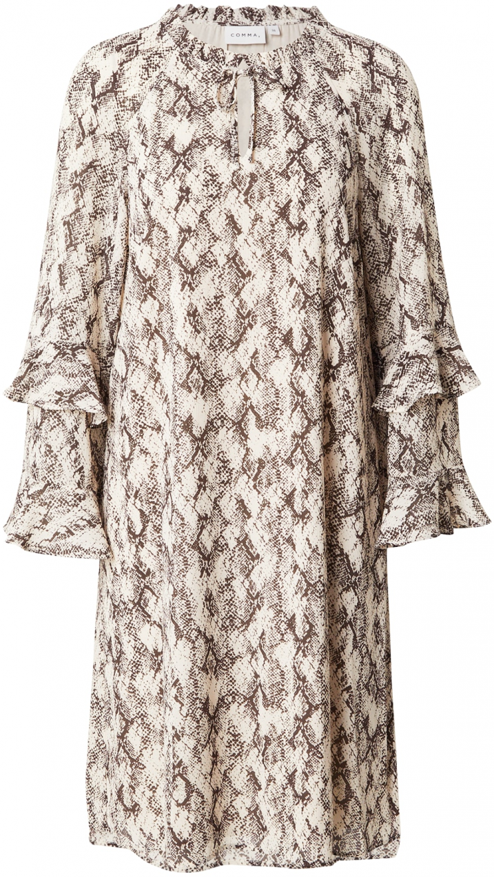 COMMA Šaty  svetlobéžová / farby bahna