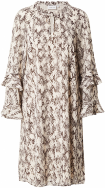 COMMA Šaty  svetlobéžová / farby bahna