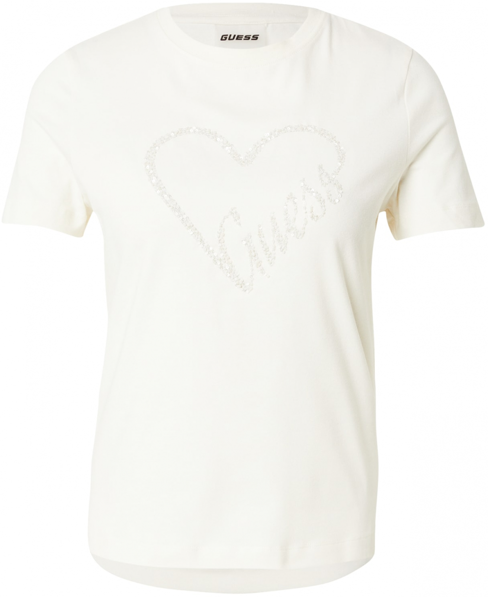 GUESS Tričko 'LOVE'  biela