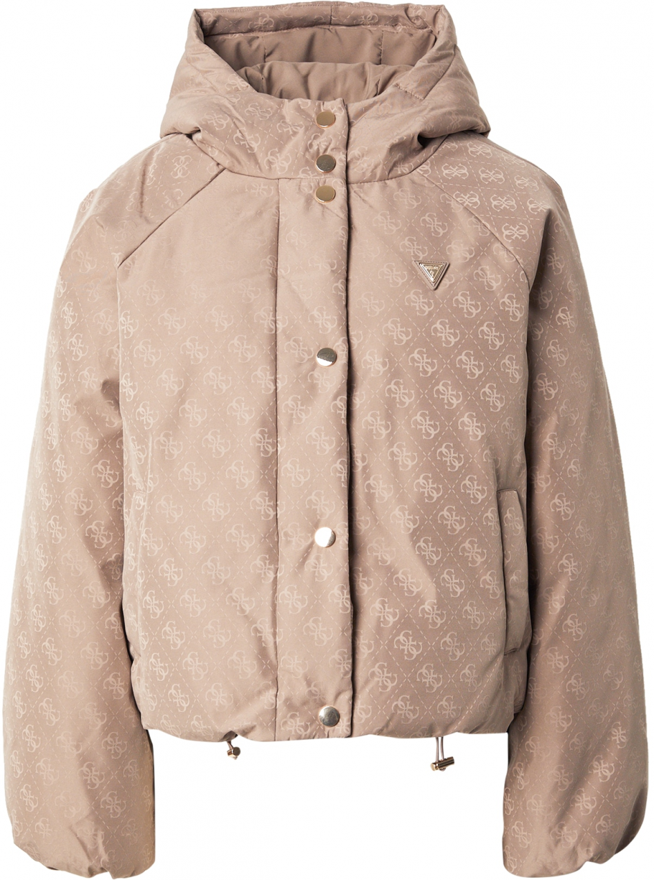 GUESS Zimná bunda  krémová / tmavošedá