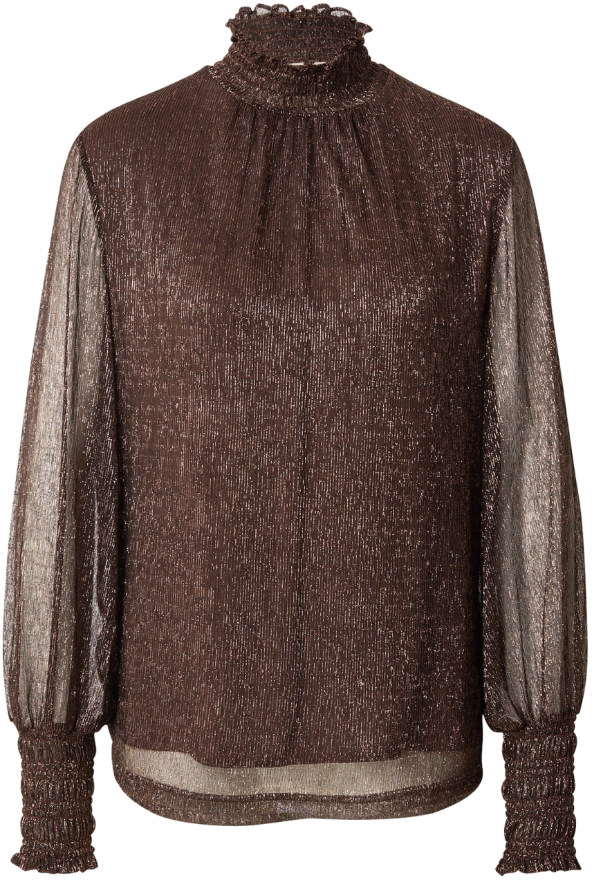 MOS MOSH Blúzka 'MMXimena'  tmavohnedá