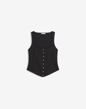 Bershka Top  čierna