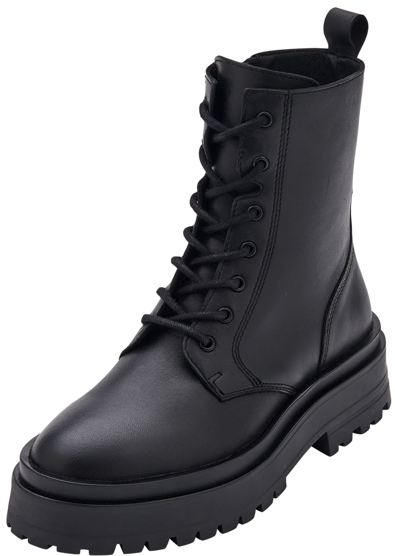 EDITED Šnurovacie členkové čižmy 'Rufina'  čierna