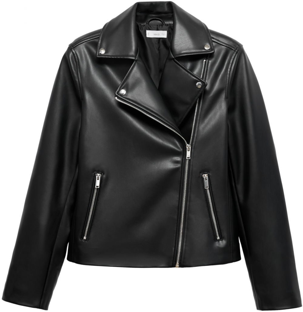 MANGO TEEN Prechodná bunda  čierna