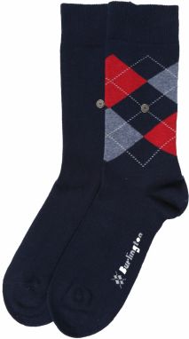 BURLINGTON Ponožky  tmavomodrá / červená