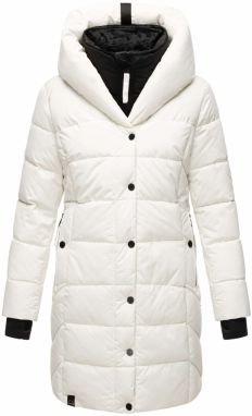 NAVAHOO Zimný kabát 'Knutschilein'  čierna / šedobiela