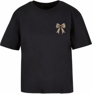 Merchcode Tričko 'Ribbon'  béžová / svetlohnedá / čierna
