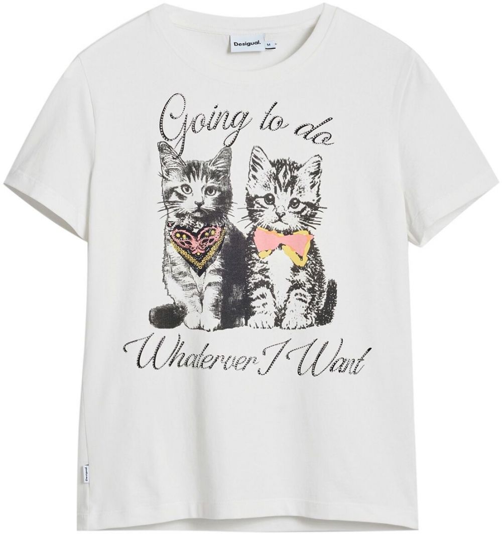 Desigual Tričko  zmiešané farby / biela