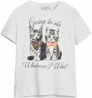 Desigual Tričko  zmiešané farby / biela