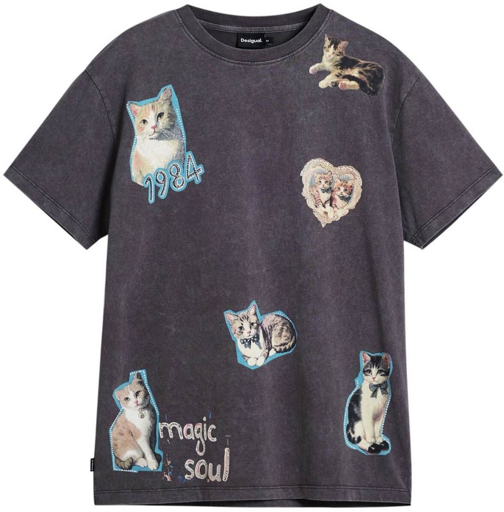 Desigual Tričko  zmiešané farby / čierna