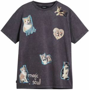 Desigual Tričko  zmiešané farby / čierna