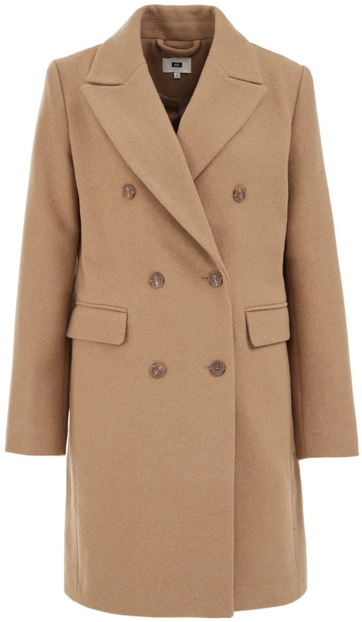 WE Fashion Prechodný kabát  béžová