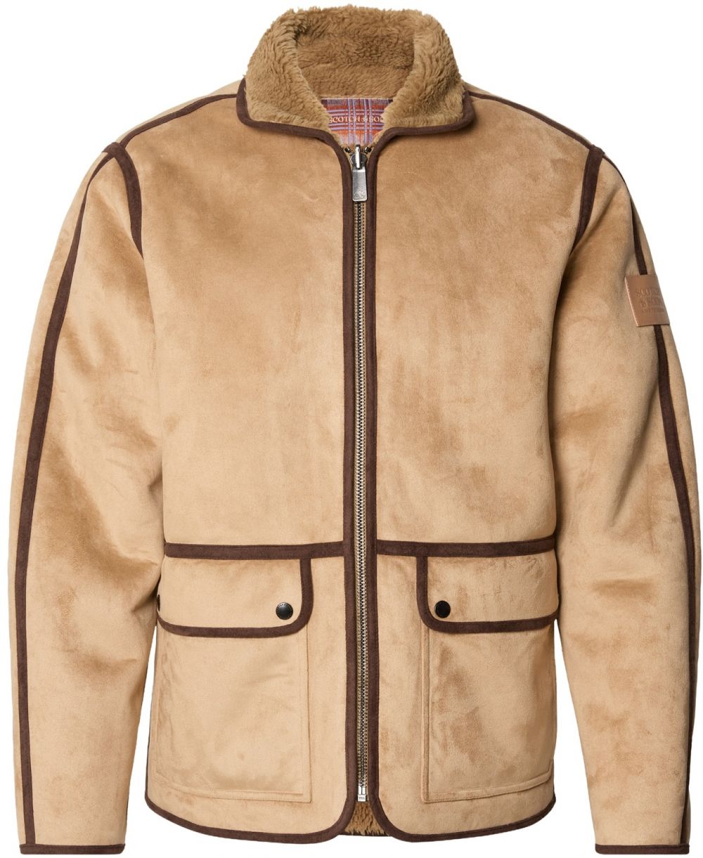 SCOTCH & SODA Prechodná bunda  béžová / tmavohnedá